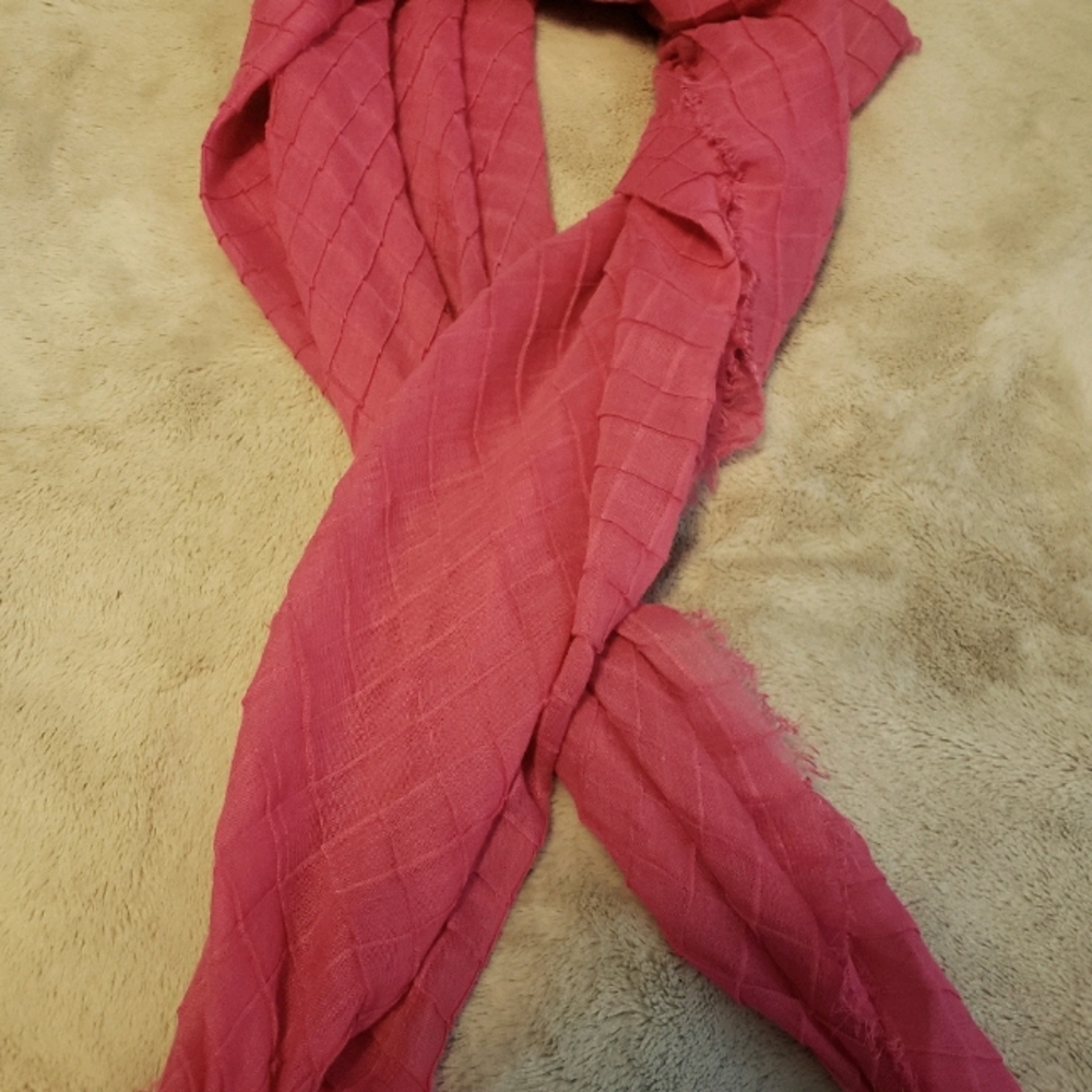 Hot pink scarf